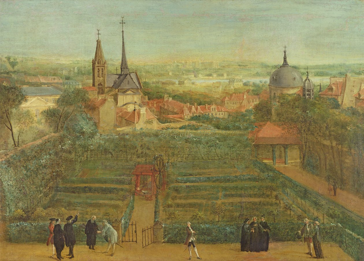 Ogrody Ojców Doktryny Chrześcijańskiej i Opactwo św. autorstwa French School