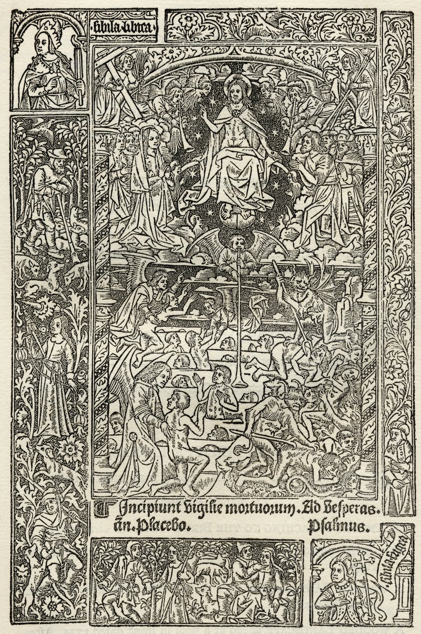 Sąd Ostateczny, z „Katalogu zbioru rycin, sztychów i drzeworytów” Richarda Fishera, opublikowany w 1879 r. autorstwa French School