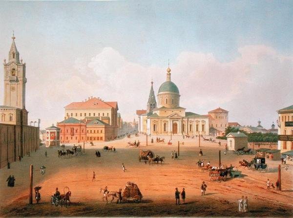 Pałac Piotra w Moskwie, druk Jacottet i Bachelier, 1830 autorstwa French School