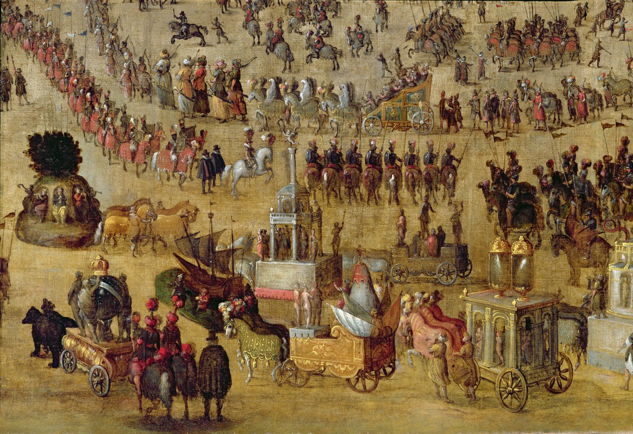Place Royale i karuzela w 1612 r. (szczegóły 161010) autorstwa French School