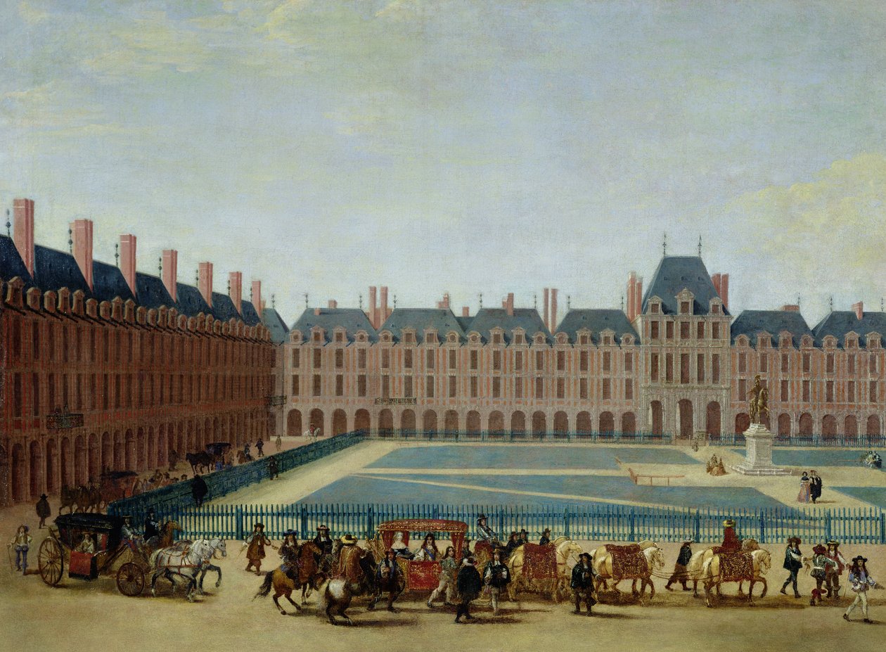Place Royale z Royal Carriage, c.1655 autorstwa French School