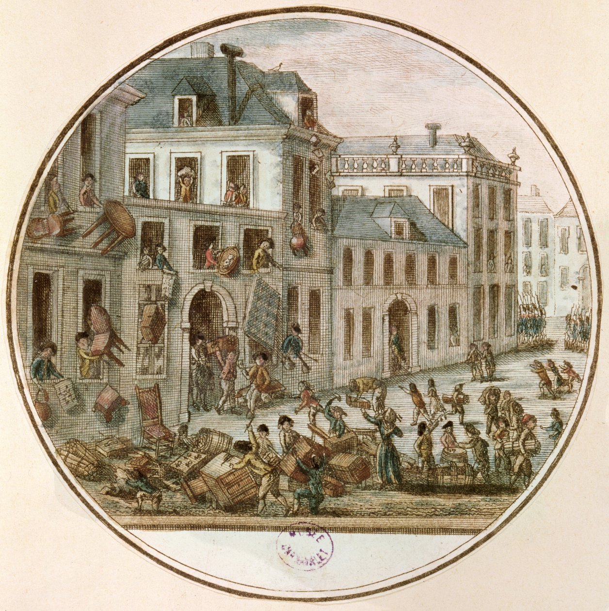 Zamieszki na Reveillon z kwietnia 1789 r. autorstwa French School