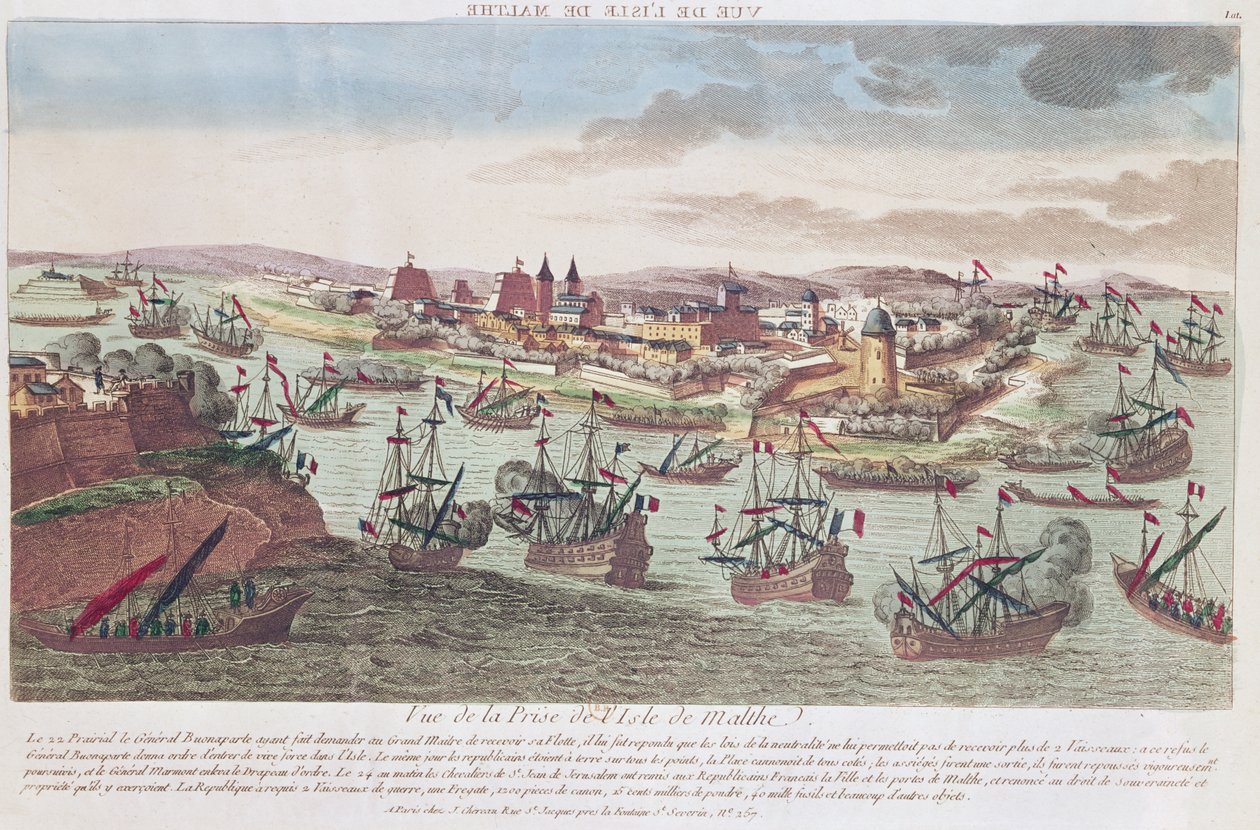 Oblężenie Malty, 12 czerwca 1798 autorstwa French School