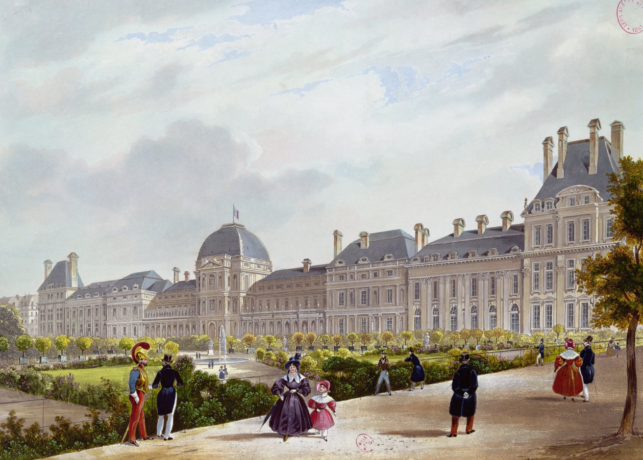 Tuileries podczas Restauracji autorstwa French School
