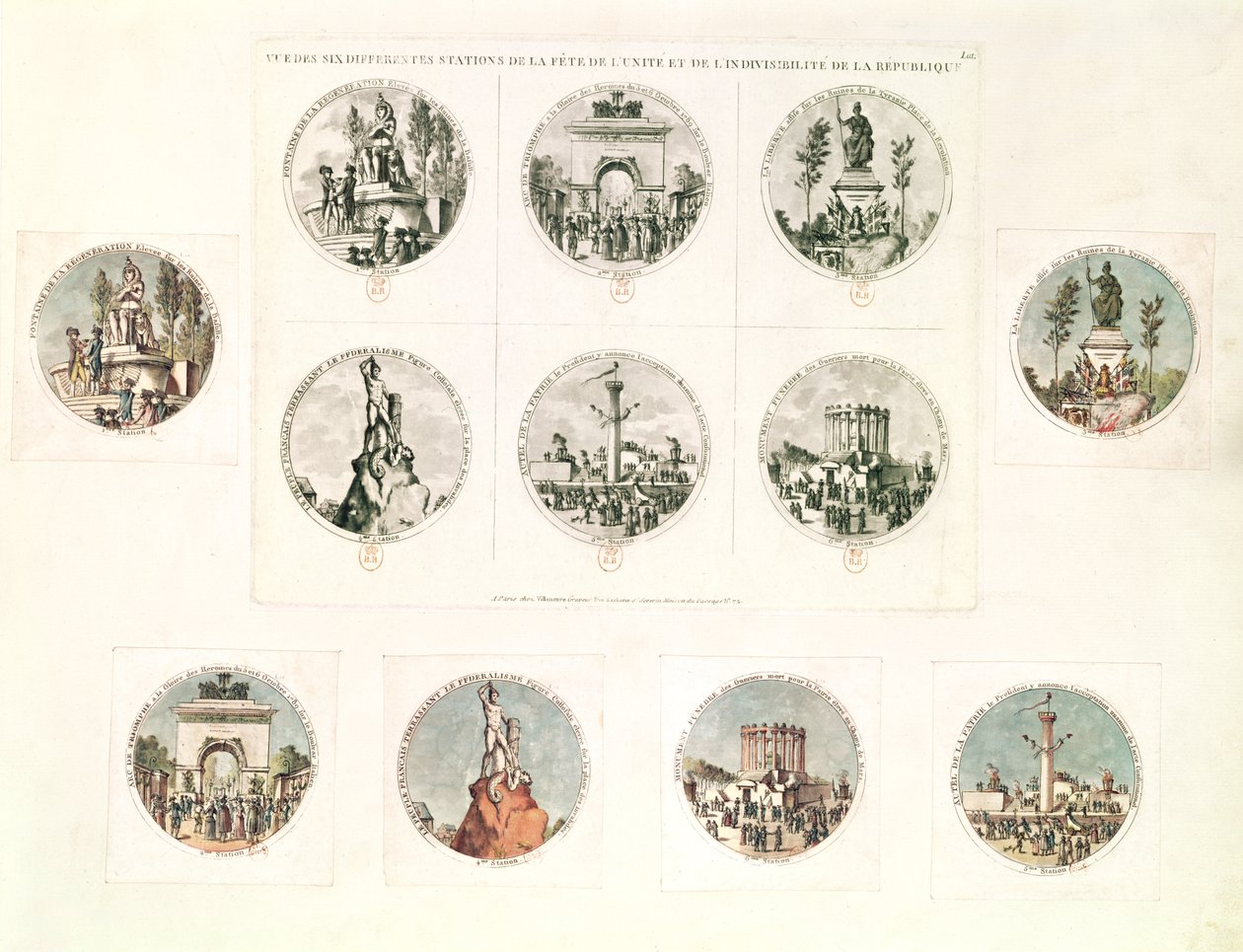 Sześć stacji Święta Jedności i Niepodzielności Rzeczypospolitej, 10 sierpnia 1793 r. autorstwa French School