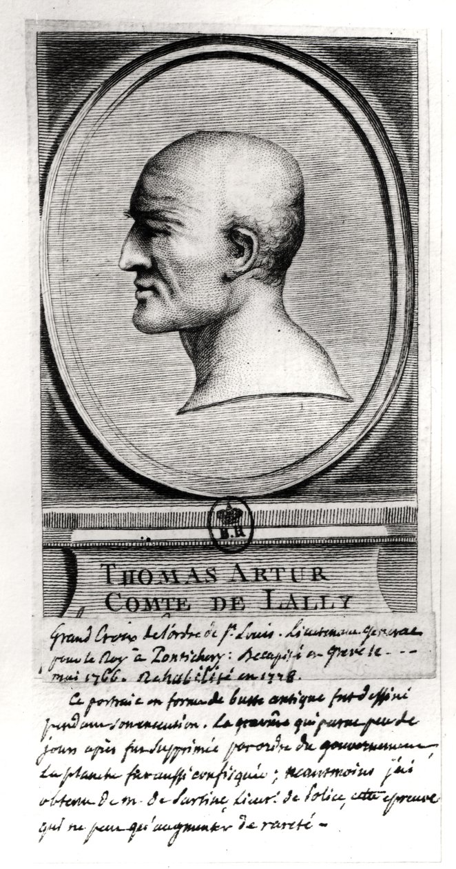 Thomas Arthur (1702-66) hrabia Lally, c.1766 autorstwa French School