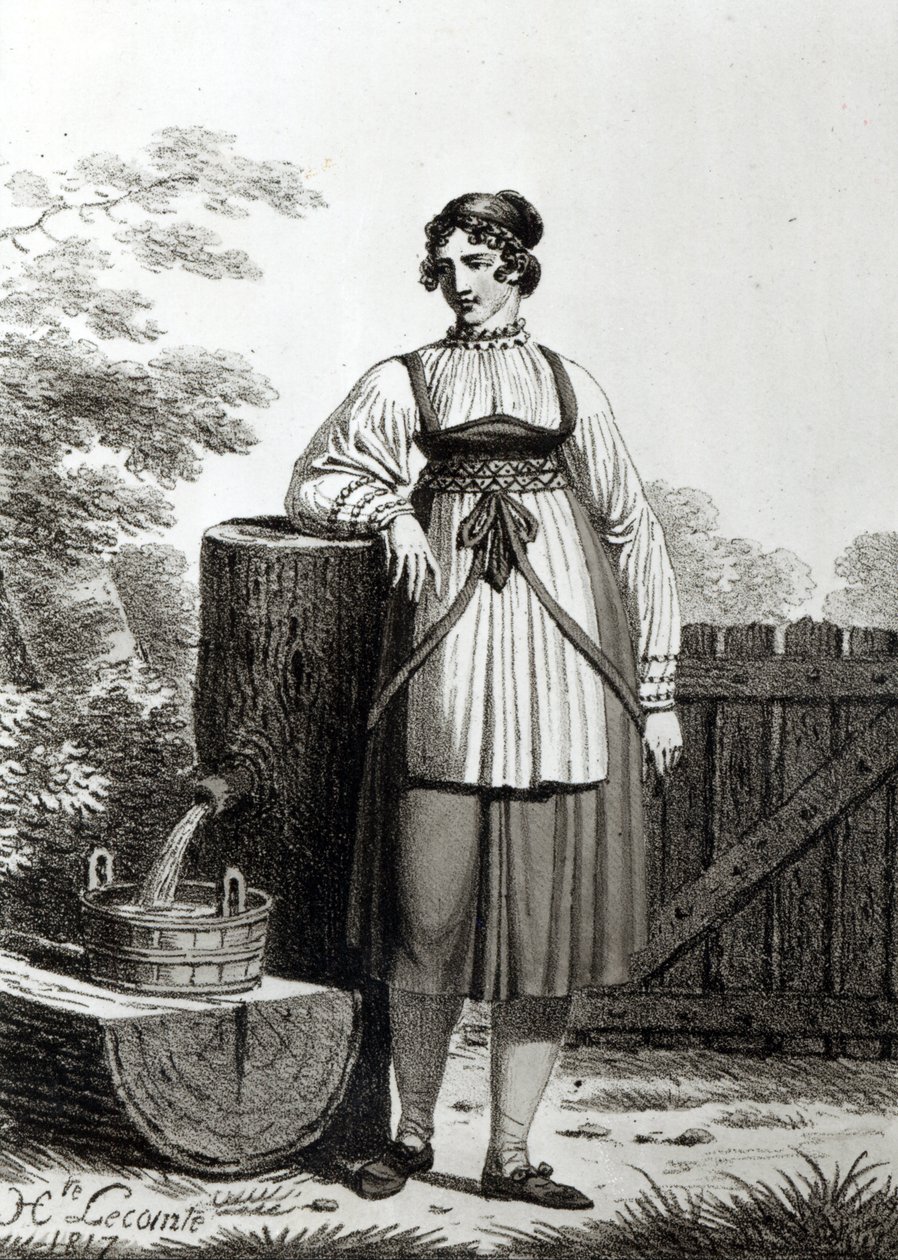 Tirolska wieśniaczka, 1817 autorstwa French School