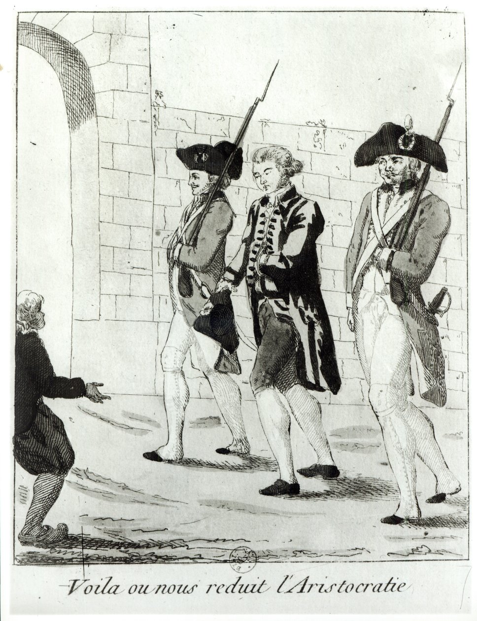 „Do tego, do czego zostaliśmy sprowadzeni przez arystokrację”, Beaumarchais (1732-99) trafił do więzienia w 1773 r. autorstwa French School
