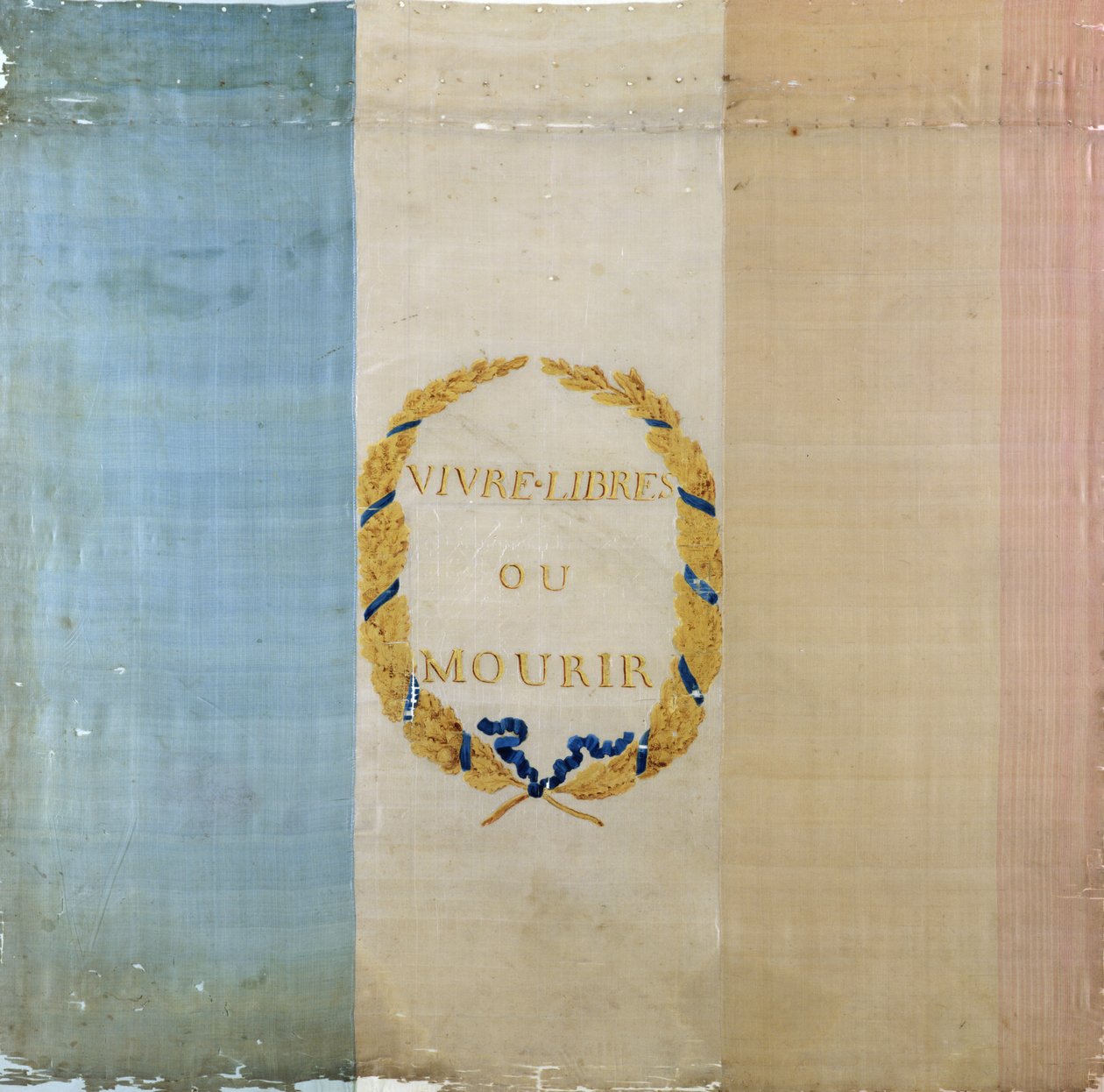 Trójkolorowy z mottem „Live Free or Die”, 1792 (materiał malowany) autorstwa French School