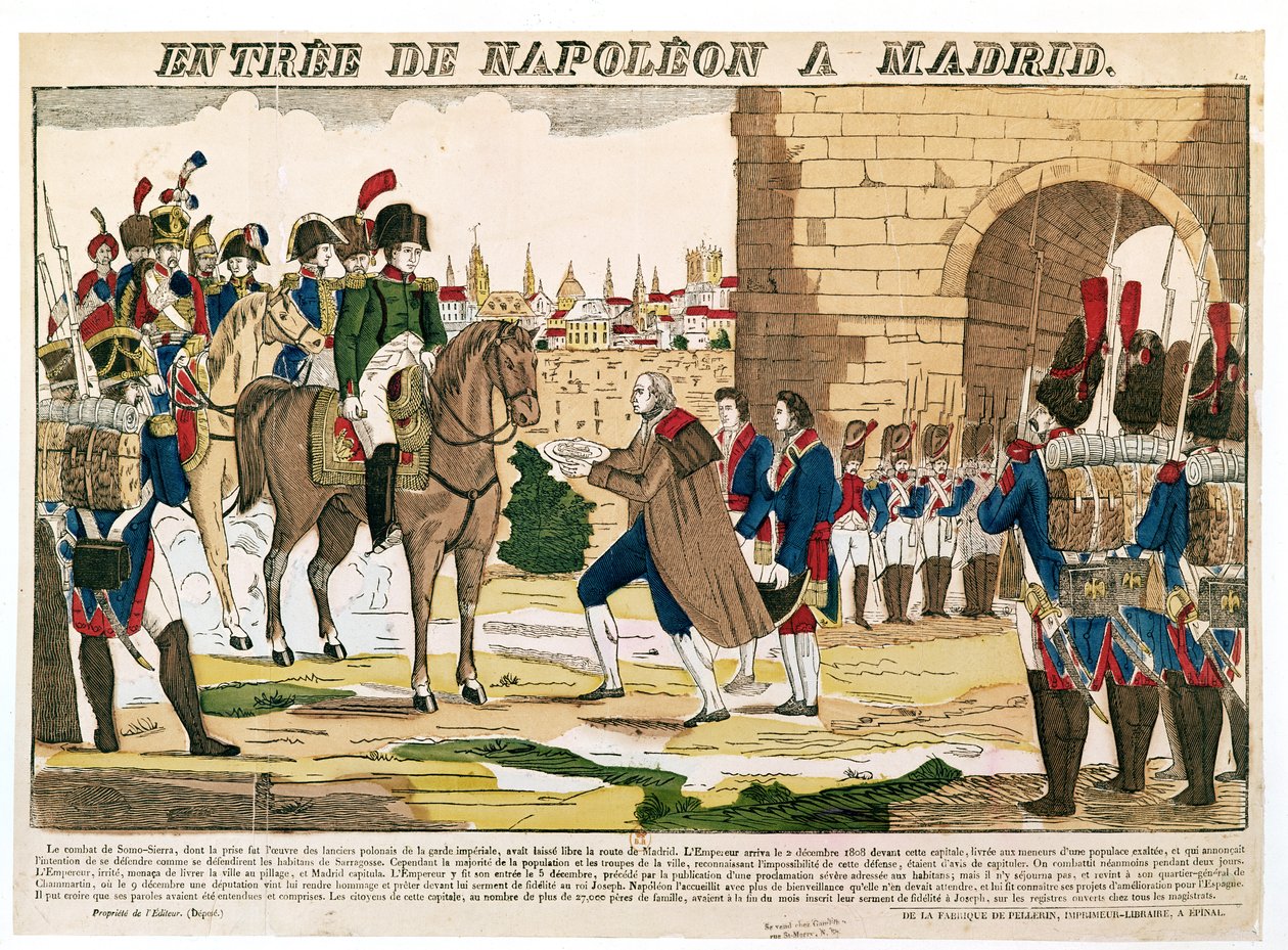 Triumfalny wjazd Francuzów do Madrytu, 4 grudnia 1808 r. autorstwa French School