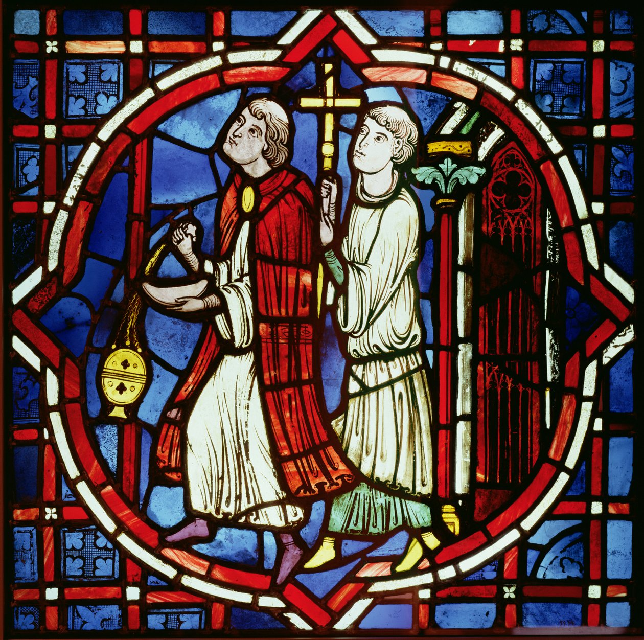 Dwie figury kościelne, 1205-15 autorstwa French School