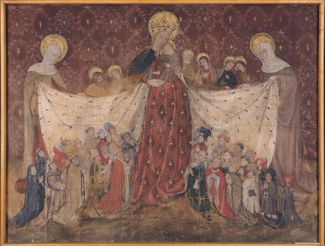 Virgin Protector, c.1417 (tempera na panelu) autorstwa French School