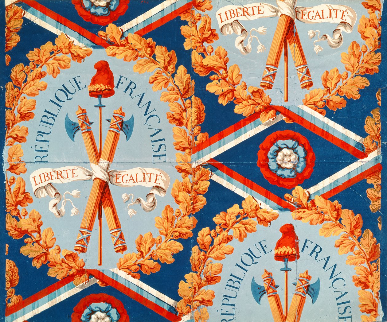 Tapeta z symbolami rewolucji francuskiej, 30 czerwca 1793 autorstwa French School