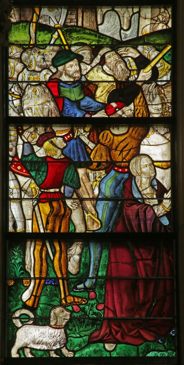 Okno przedstawiające Matkę Boską ukrzyżowaną, fragment 2921604, 1500-10 autorstwa French School