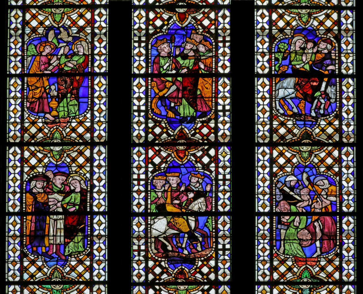 Okno przedstawiające Dzieciństwo Chrystusa. Sześć scen, XIV-XIX w. autorstwa French School
