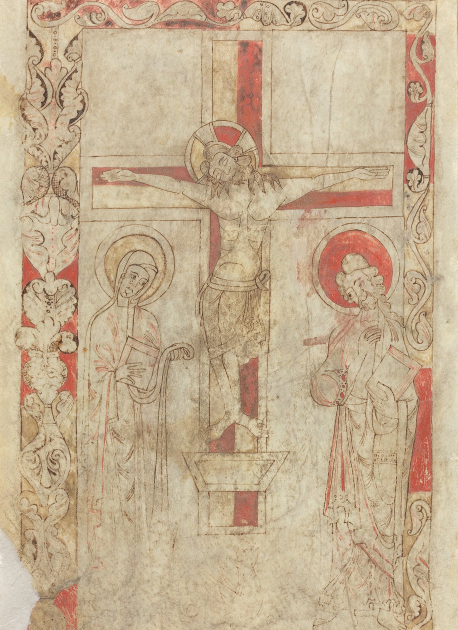 Ukrzyżowanie [verso] autorstwa French 12th Century