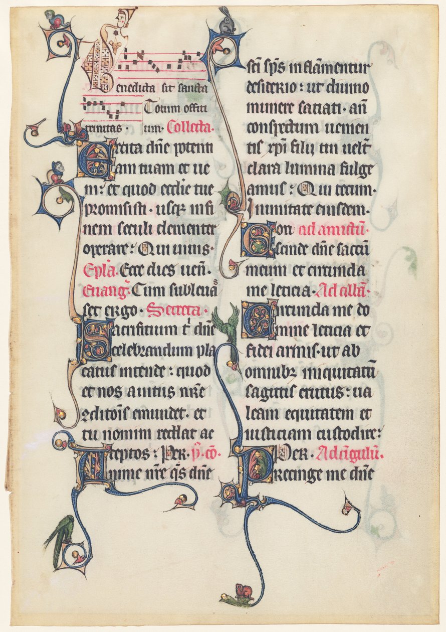 Rękopis z Mszału Beauvais autorstwa French 13th Century
