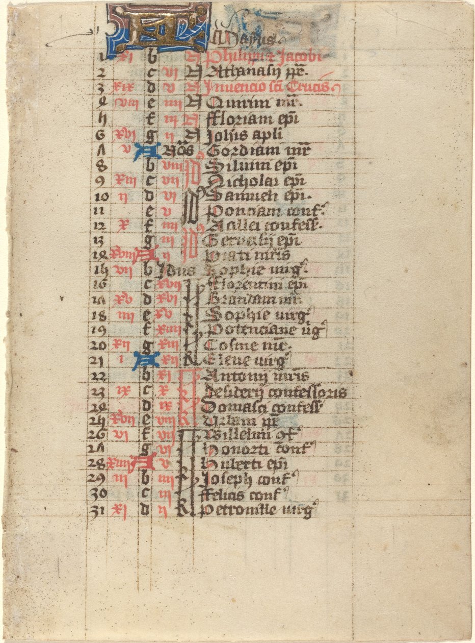 Strona z Księgi Godzin autorstwa French 15th Century