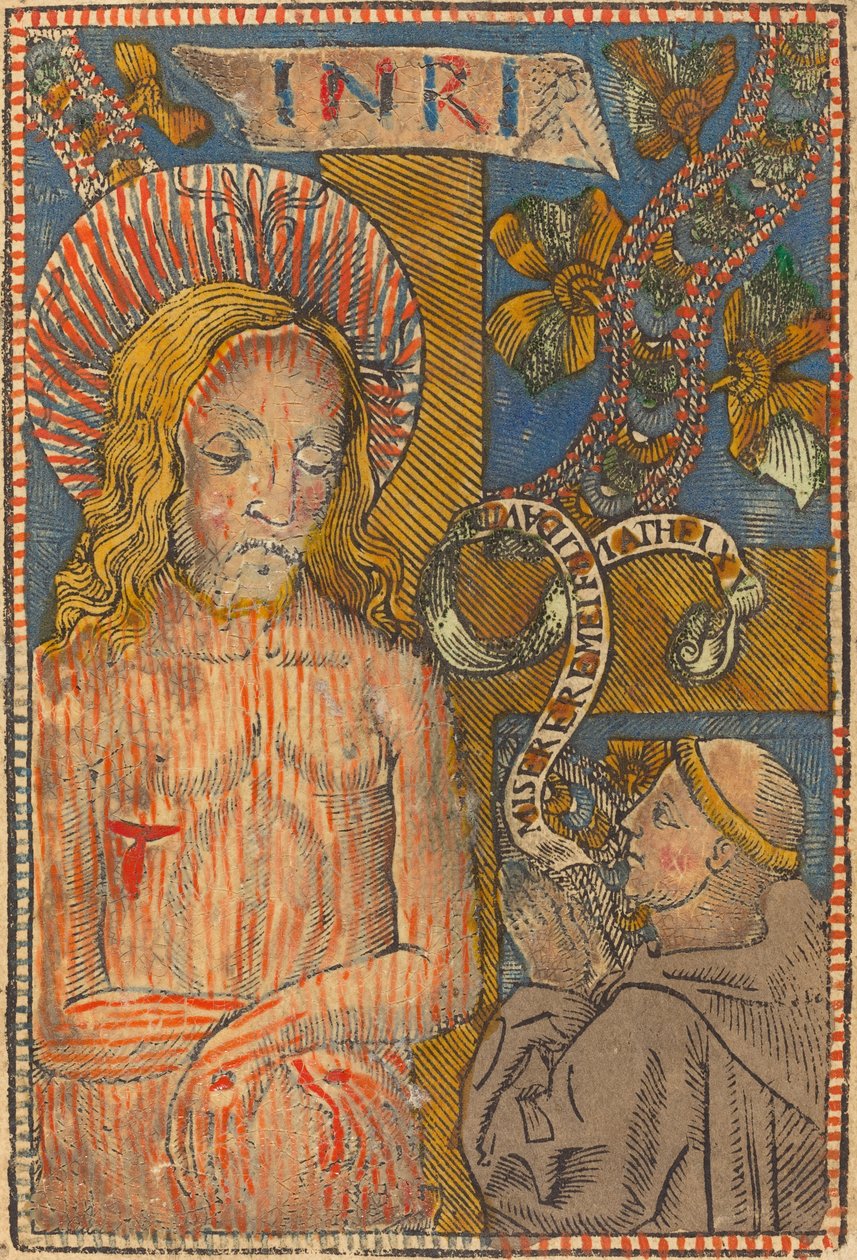 Mąż boleści z franciszkaninem autorstwa French 15th Century