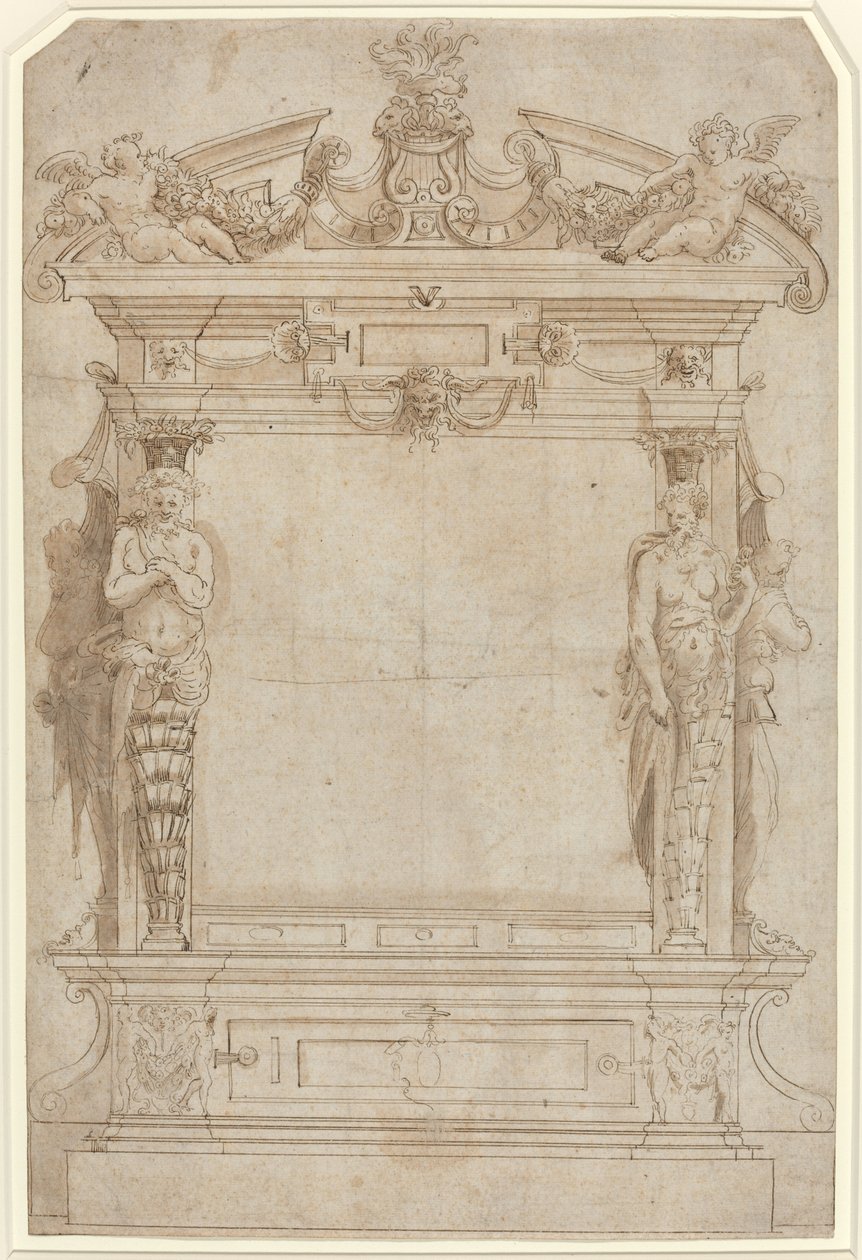 Projekt dla ram architektonicznych autorstwa French 16th Century
