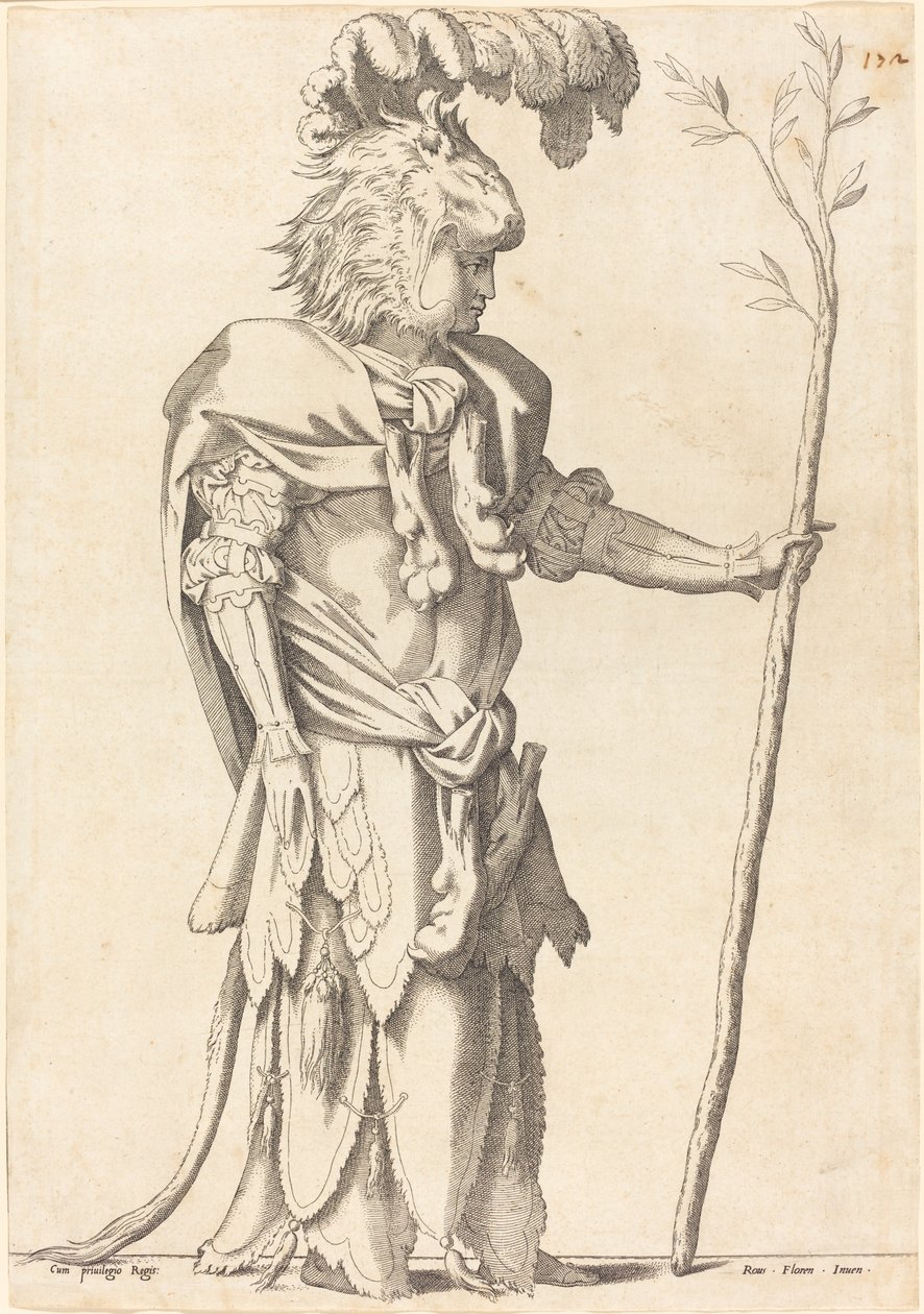 Postać przebrana za Herkulesa autorstwa French 16th Century