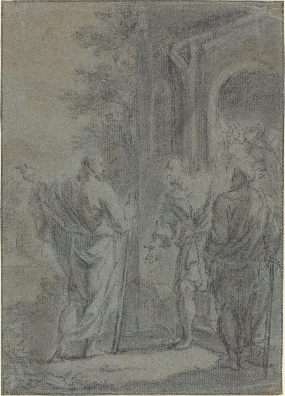 Postacie (Chrystus powołujący jednego z apostołów?) autorstwa French 17th Century