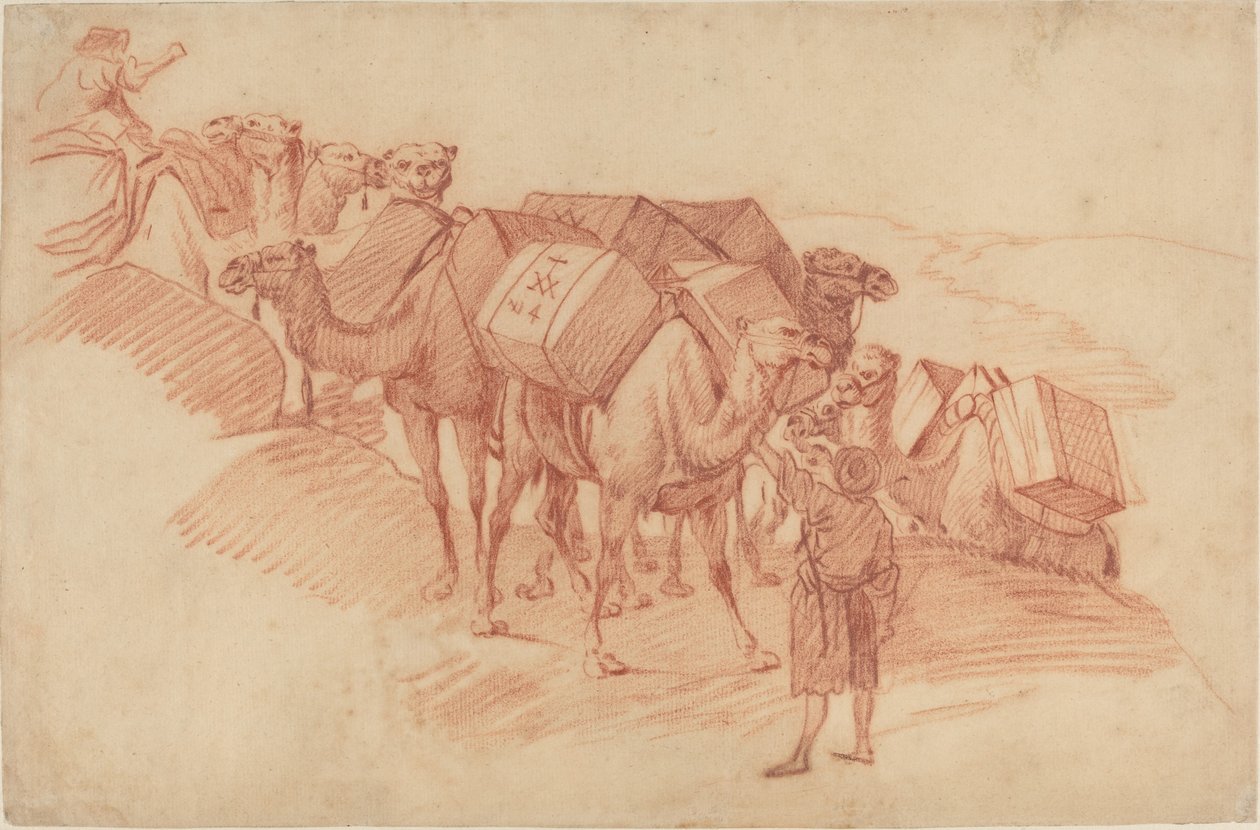 Karawana wielbłądów autorstwa French 18th Century