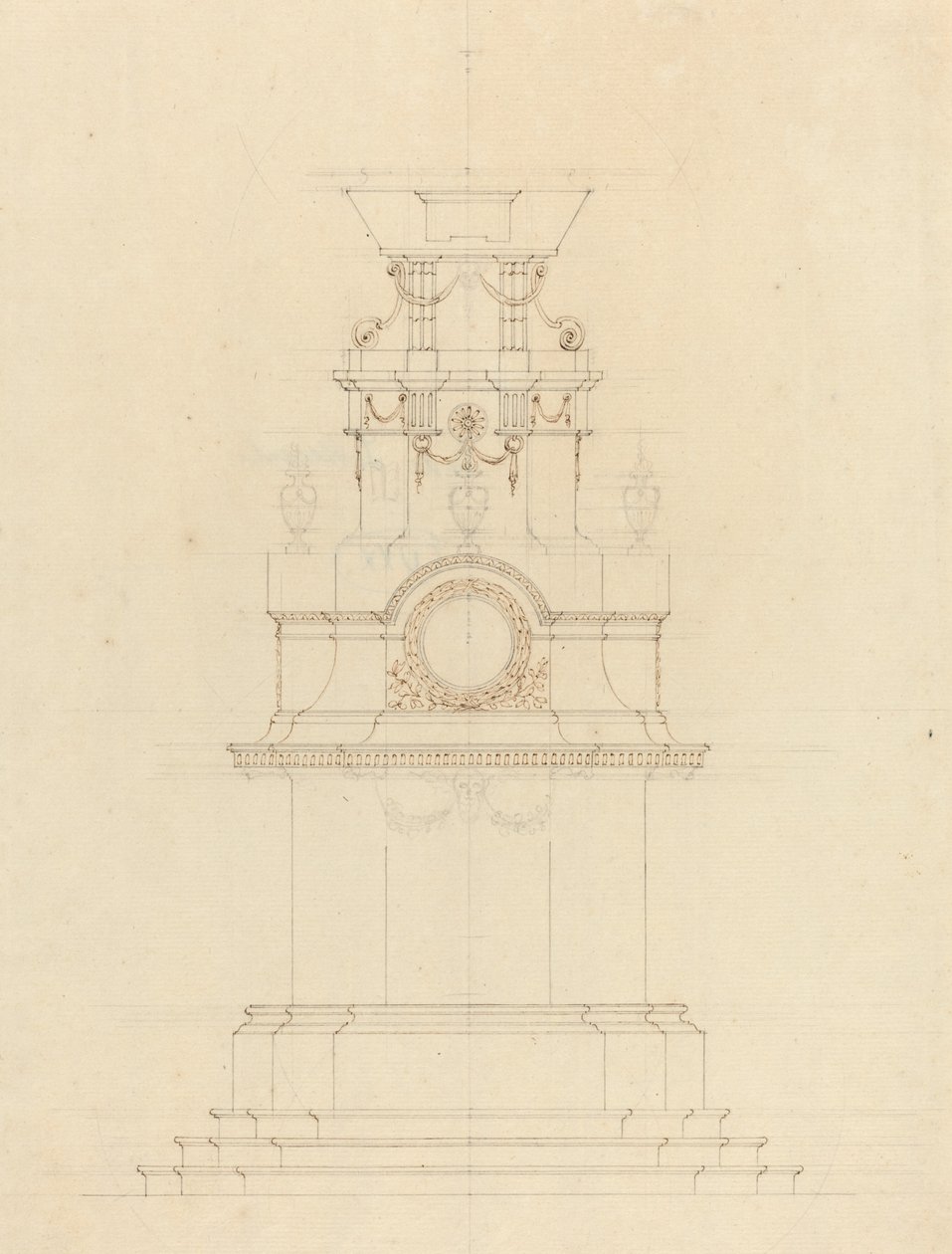 Projekt dla katafalku autorstwa French 18th Century