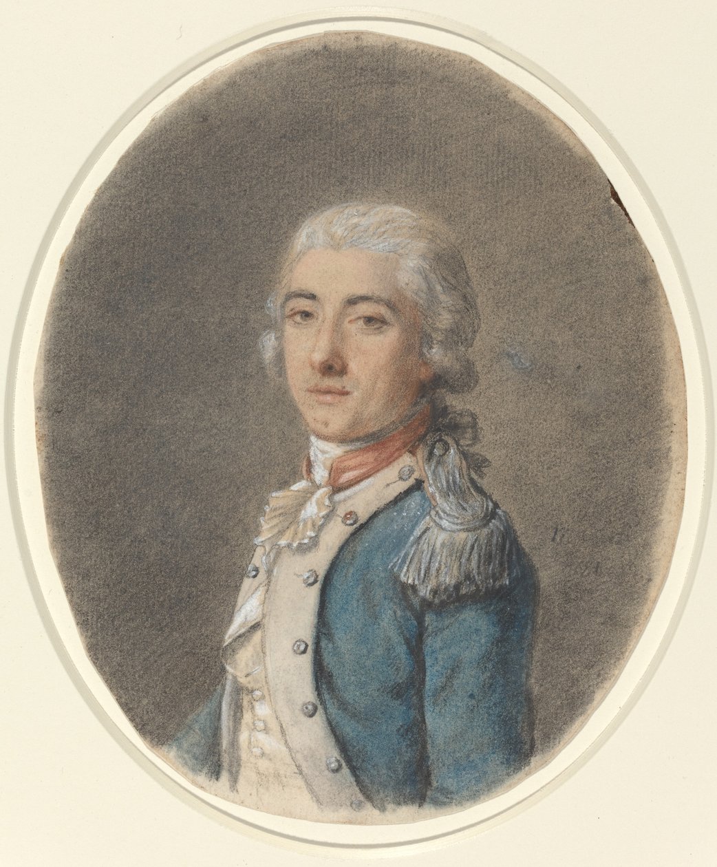 Portret mężczyzny w mundurze wojskowym autorstwa French 18th Century