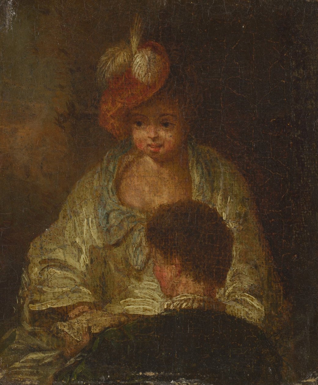 Młoda kobieta i mężczyzna autorstwa French 18th Century