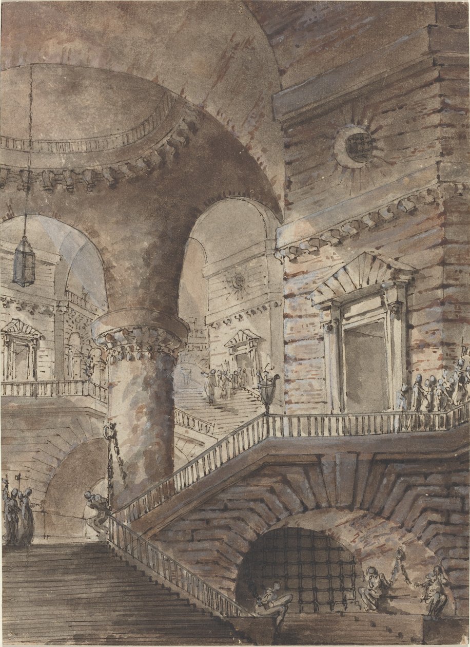 Więzienie rzymskie autorstwa French 18th Century Follower of Giovanni Battista Piranesi