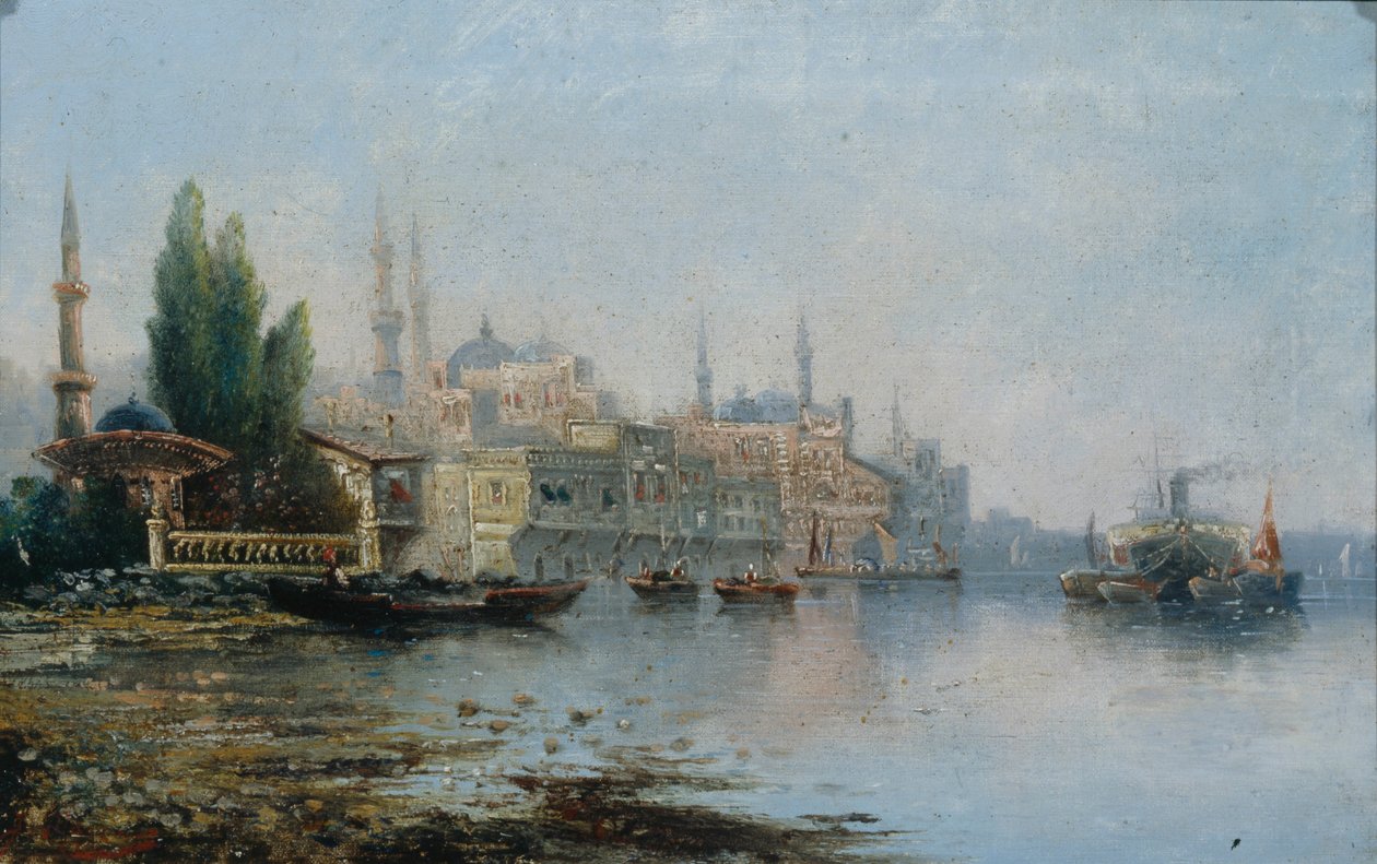 Stambuł widziany z Bosforu, druga połowa XIX wieku. autorstwa French Master