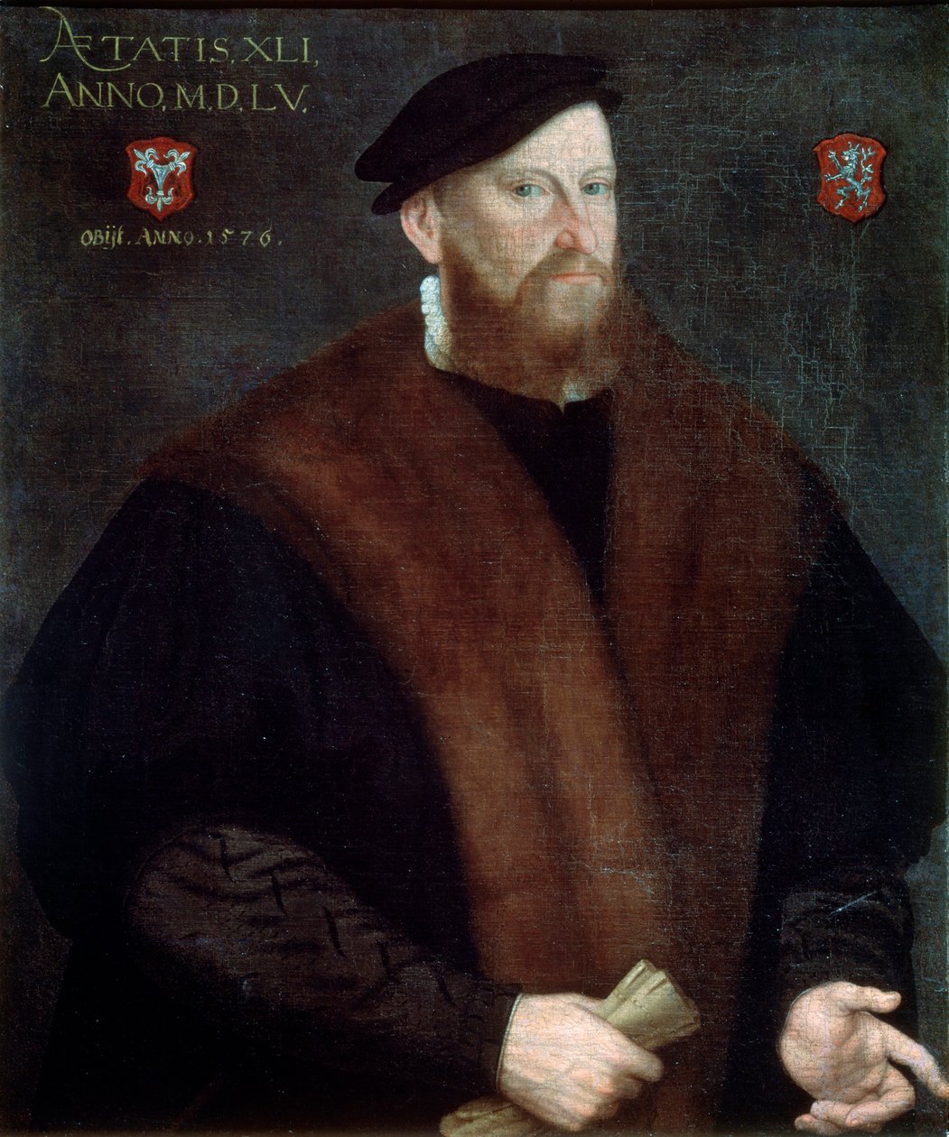 Portret starszego mężczyzny, 1576 autorstwa French Master