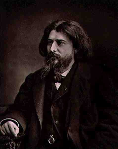 Alphonse Daudet (1840-97), z „Galerie Contemporaine”, ok. 1874-78 (zdjęcie czarno-białe) autorstwa French Photographer