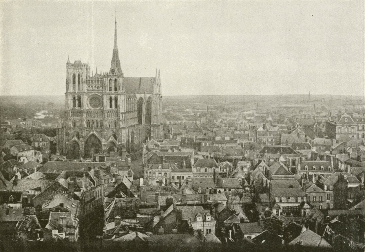 Amiens, Vue Generale (zdjęcie czarno-białe) autorstwa French Photographer