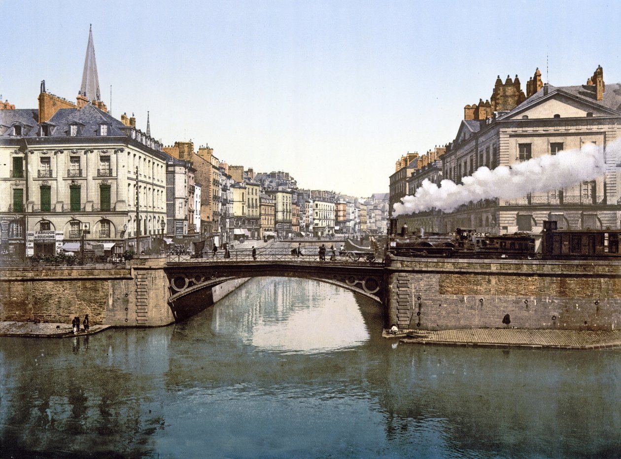 Zbieg Edre i Loary w Nantes, 1890-1900 autorstwa French Photographer