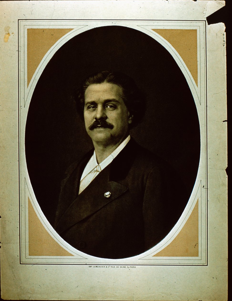 chochlik. Lemercier & Co. portret mężczyzny (zdjęcie w sepii) autorstwa French Photographer