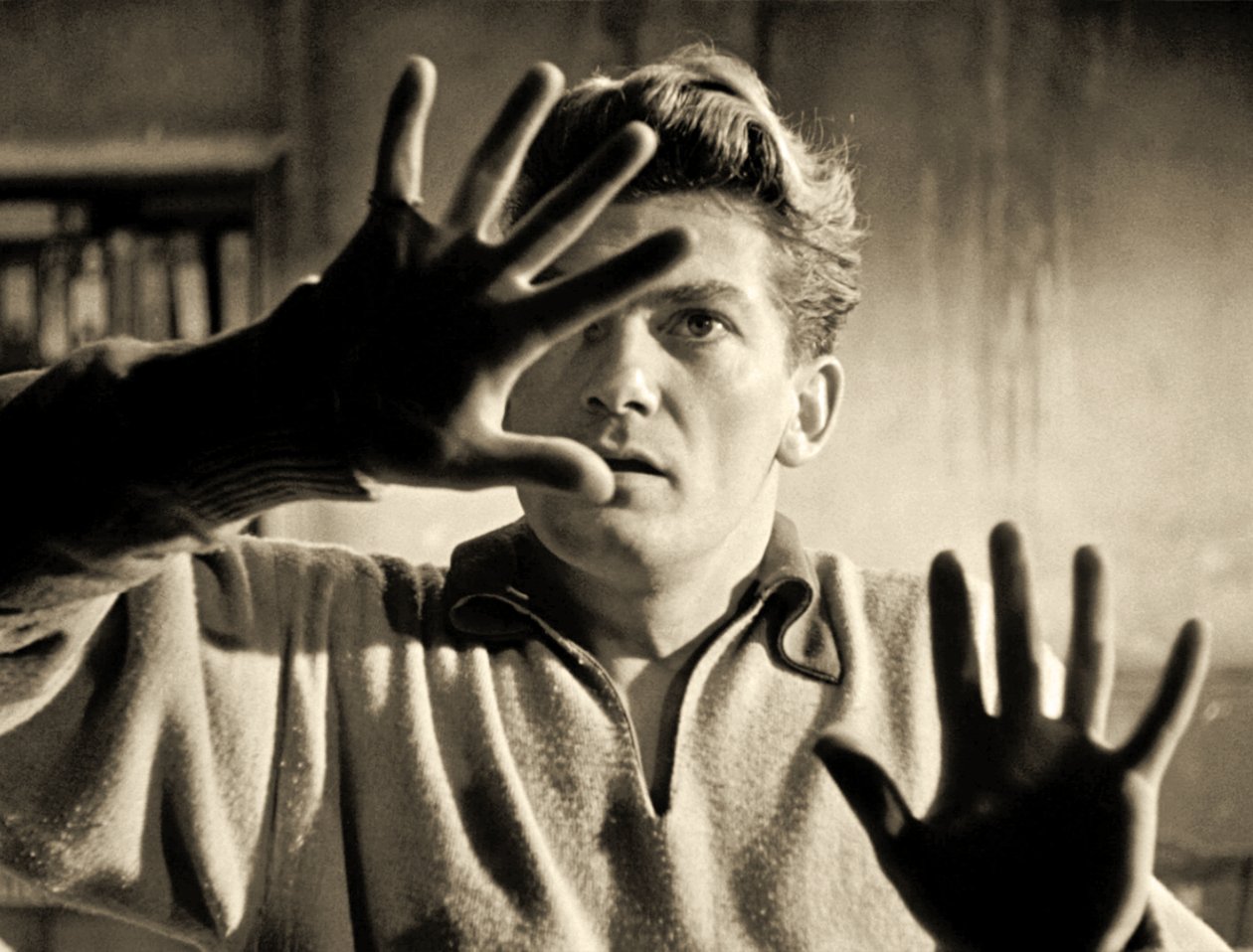 Jean Marais w roli Orfeusza, 1950 autorstwa French Photographer