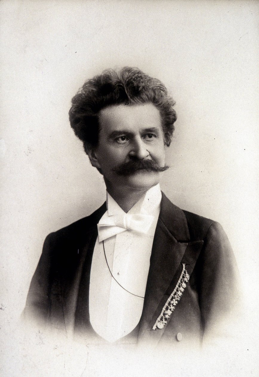 Johann II Strauss fils (1825-1899), austriacki kompozytor autorstwa French Photographer