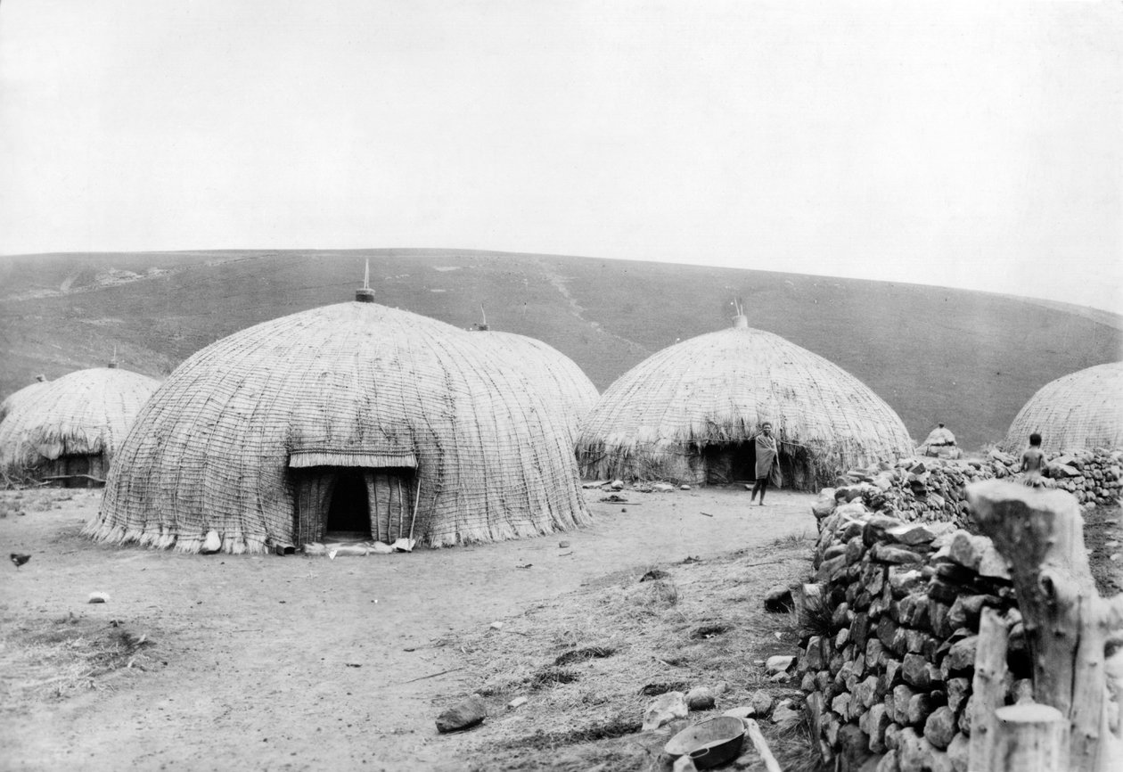 Kaffir Huts, Republika Południowej Afryki, ok. 1914 autorstwa French Photographer