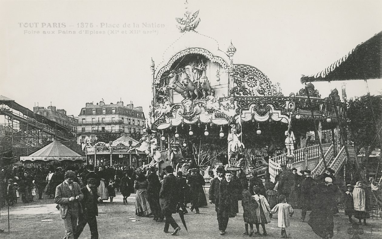 Targi Tronowe, Place de la Nation, Paryż, ok. 1905 autorstwa French Photographer