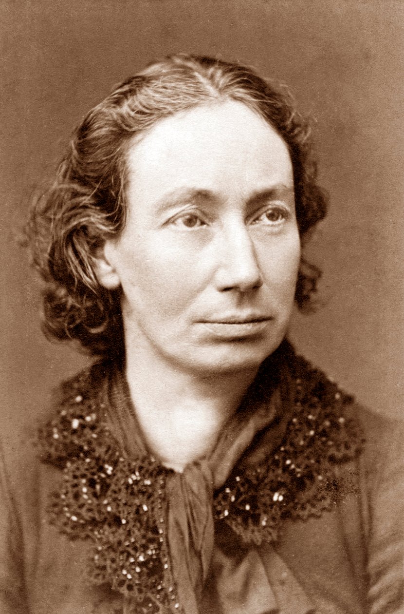 Louise Michel c.1870 (1833-1905), francuska rewolucjonistka anarchistyczna, która brała udział w Komunie Paryskiej w 1871 autorstwa French Photographer