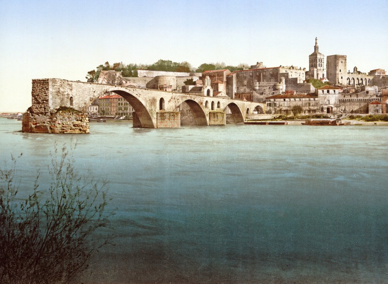 Most Saint-Bénézet, Awinion, 1890-1900 autorstwa French Photographer