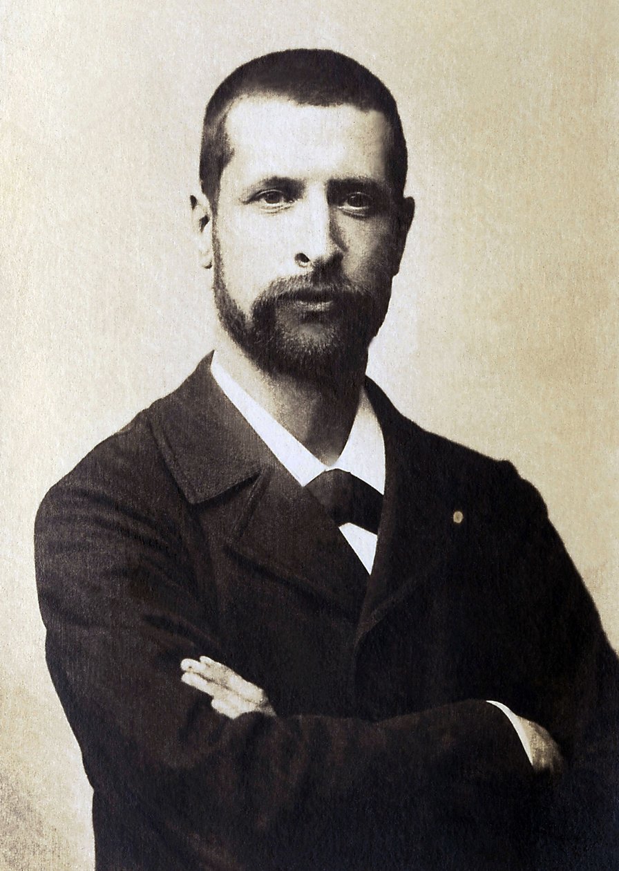 Portret Alexandre Yersina (zdjęcie czarno-białe) autorstwa French Photographer