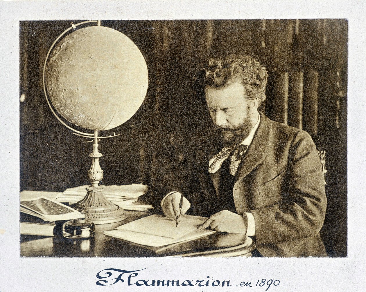 Portret Camille Flammmarion (1842 - 1925), francuskiego astronoma - fotografia autorstwa French Photographer