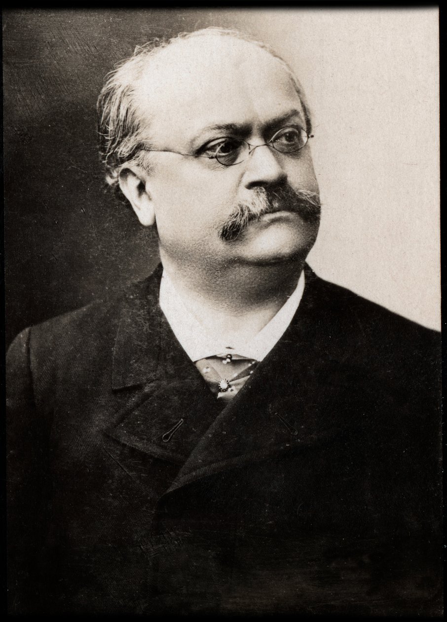 Portret Charlesa Lecocqa (1832-1918), francuskiego kompozytora muzycznego. autorstwa French Photographer