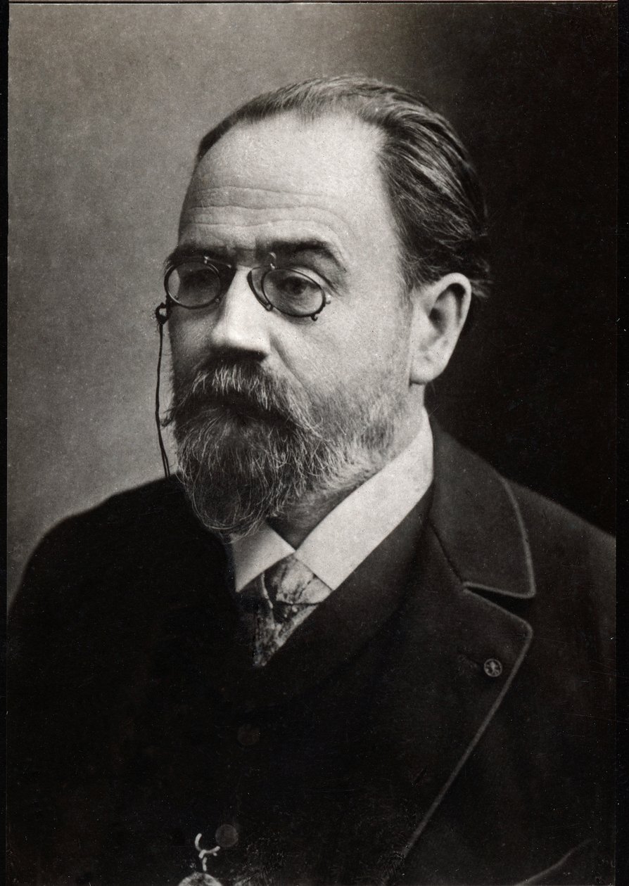 Portret Emila Zoli (1840-1902) francuskiego pisarza. autorstwa French Photographer