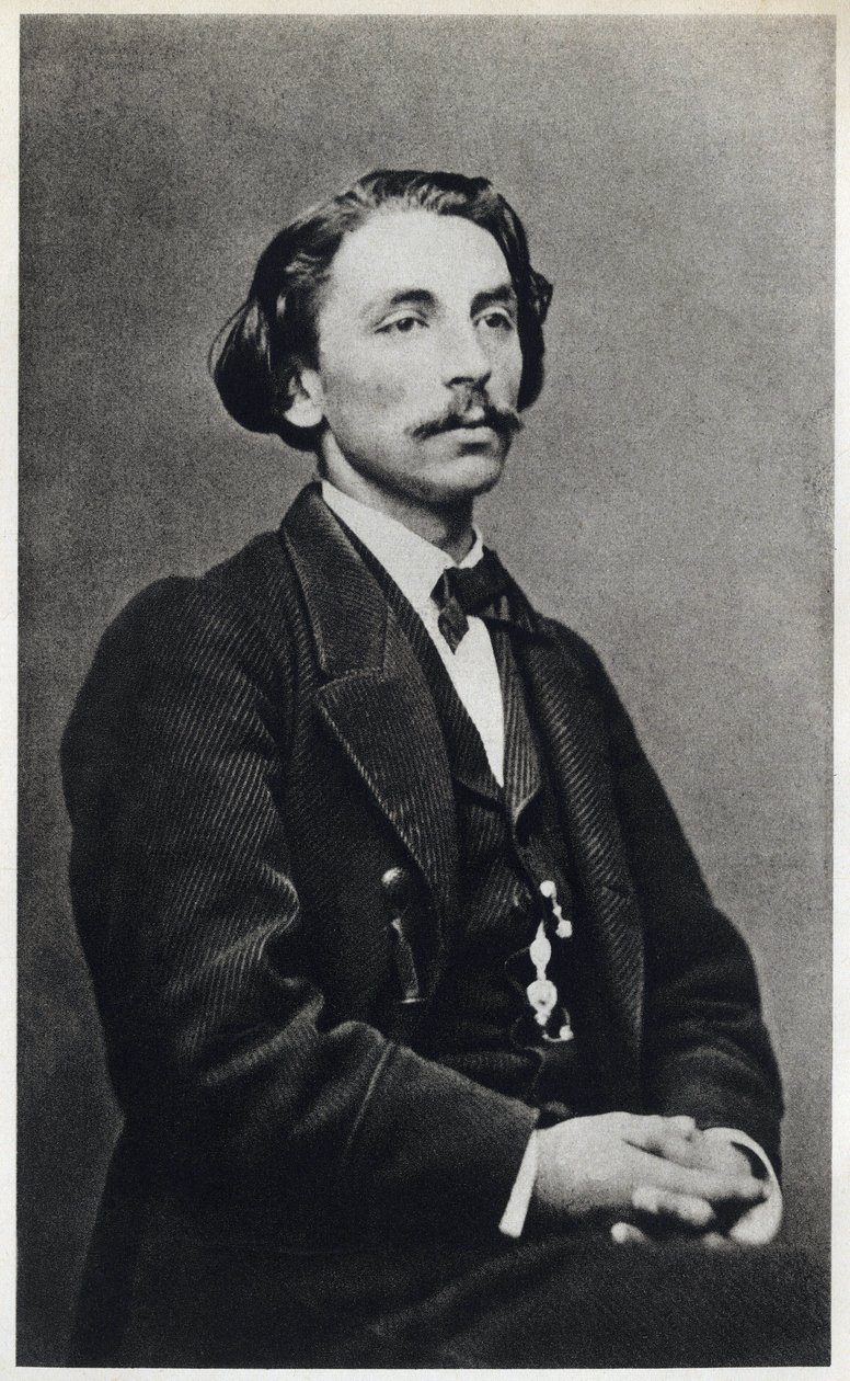 Portret Etienne Mallarme dit Stephane Mallarme (1842-1898) w 1862, francuski poeta. Fotografia autorstwa French Photographer