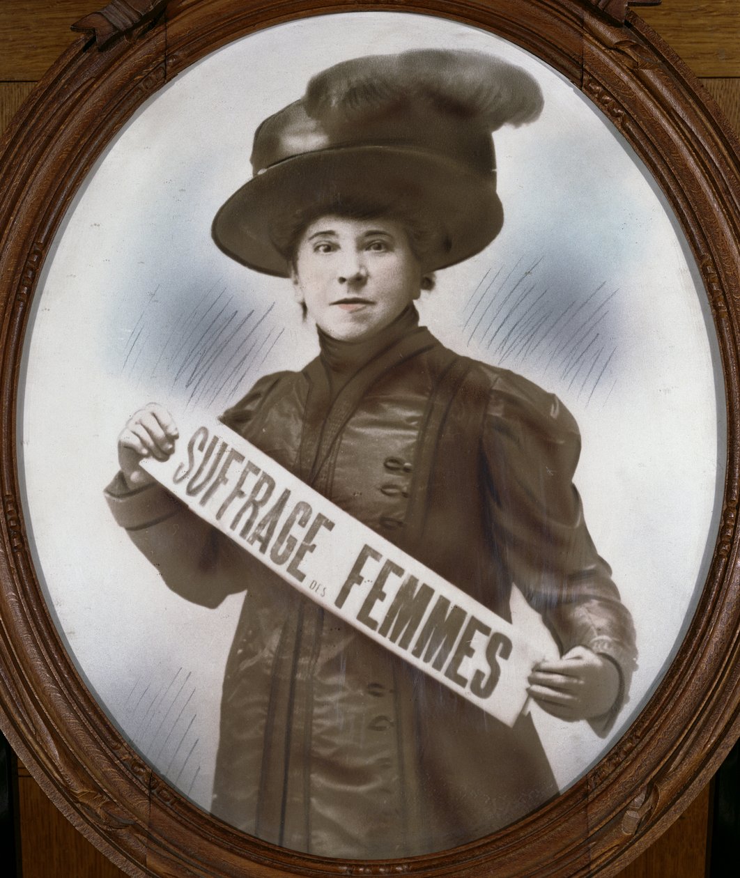 Portret Hubertine Auclert (1848-1914) (zdjęcie ręcznie kolorowane) autorstwa French Photographer