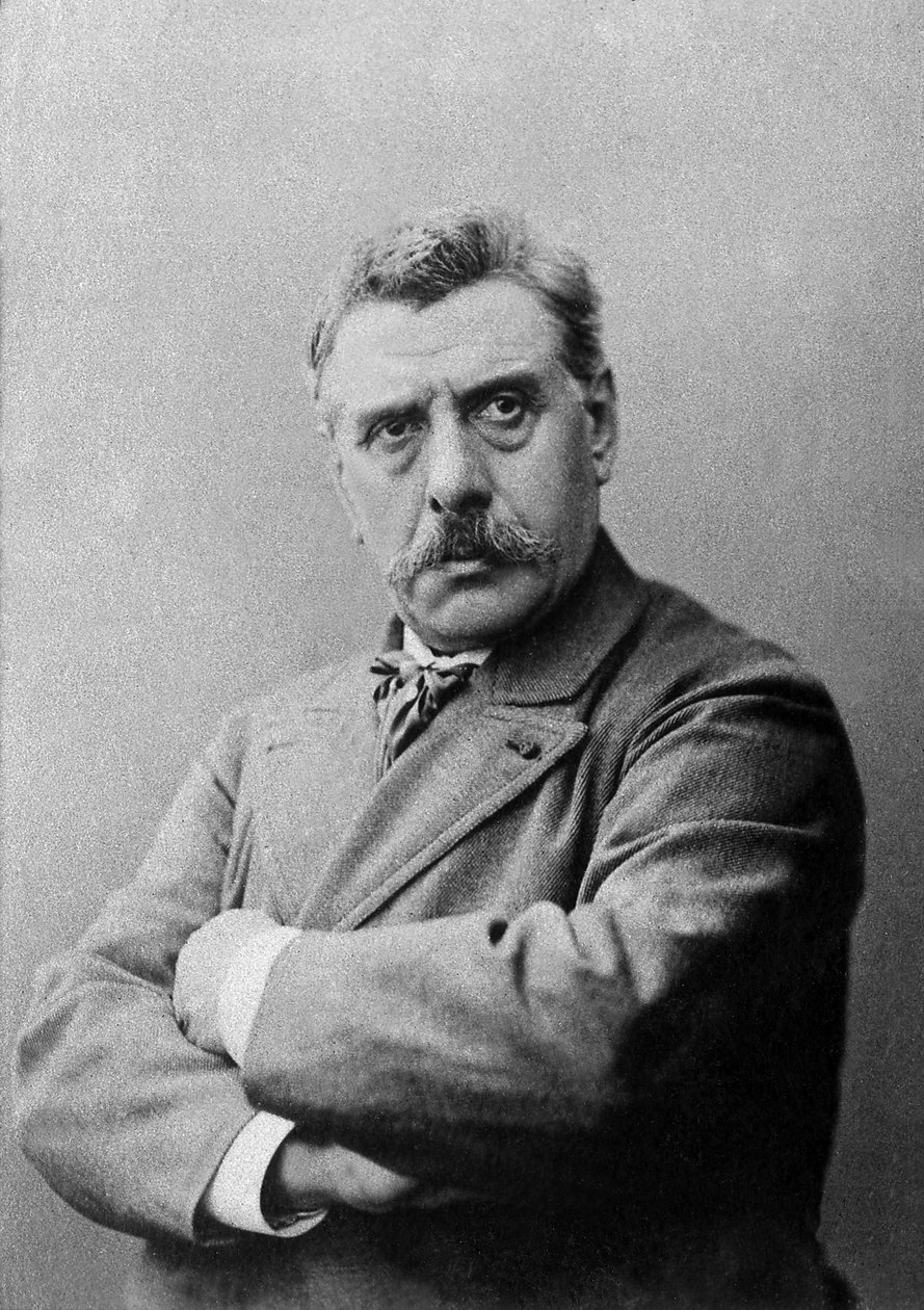 Portret Jean Joseph Alexandre Falguiere (1831-1900), profesora rzeźby w Ecole des Beaux-Arts w Paryżu. autorstwa French Photographer